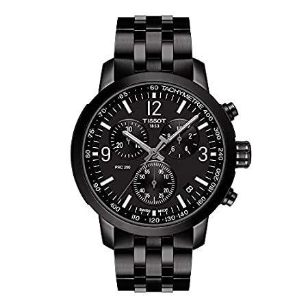 ティソ Tissot Mens PRC 200 Gent Chr Qua 316L Stainless Steel case with Black PVD  送料無料