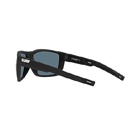Costa Del Mar Men's Santiago Polarized Pilot Sunglasses, Net Black Grey Blue Mirrored Polarized-580G, 63 mm 送料無料