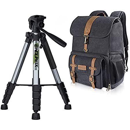 Endurax Canvas Camera Backpack Bag it up to 15.6 Laptop Rain Cover Included 送料無料