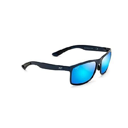 完璧 Maui Jim Men´s and Women´s Huelo Polarized Classic Sunglasses， Blue/Blue Hawaii， Medium 送料無料