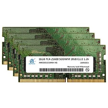 特価 3200MHz DDR4 (4x16GB) 64GB Adamanta PC4-25600 送料無料 Noteboo 1.2v CL22 1Rx8 SODIMM メモリー