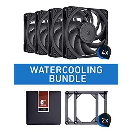 Noctua Bundle: 4X NF-A12x25 PWM chromax.Black.swap, Premium Quiet Fan, 4-Pi 送料無料