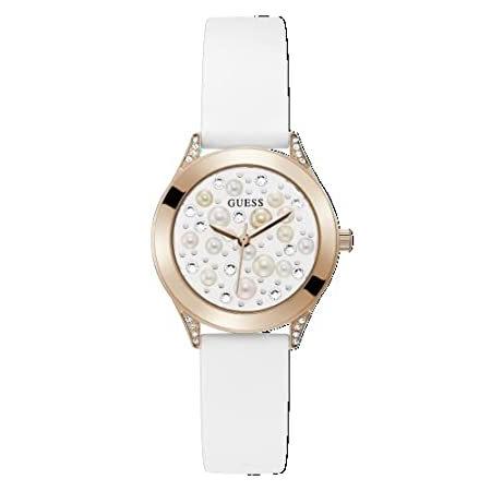 ゲス GUESS Ladies Trend Crystal 36mm Watch – Rose Gold-Tone Stainless Steel Case 送料無料