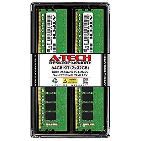 【正規販売店】 エーテック A-Tech 64GB (2x32GB) RAM for MSI (Micro Star) B450M PRO-VDH MAX | DDR4 2666 送料無料 メモリー
