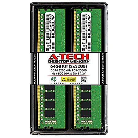 エーテック A-Tech 64GB (2x32GB) RAM for GIGABYTE Z490 UD AC | DDR4 3200MHz PC4-25600 N 送料無料