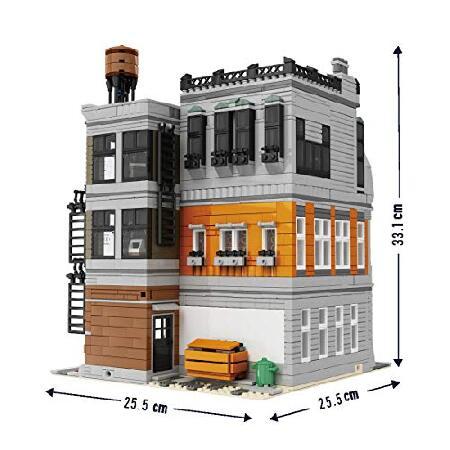 アン・ロザージュ3588Pcs　Streetview　Building　Build-and-Displa　Building　Street-Scene　Blocks　Construction　Model,　with　Toys　Building　Kit　Light,　Horror　Kits　Model　送料無料