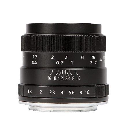 Brightin Star 50mm F1.8 マニュアルフォーカスレンズ M43 ブラック 送料無料