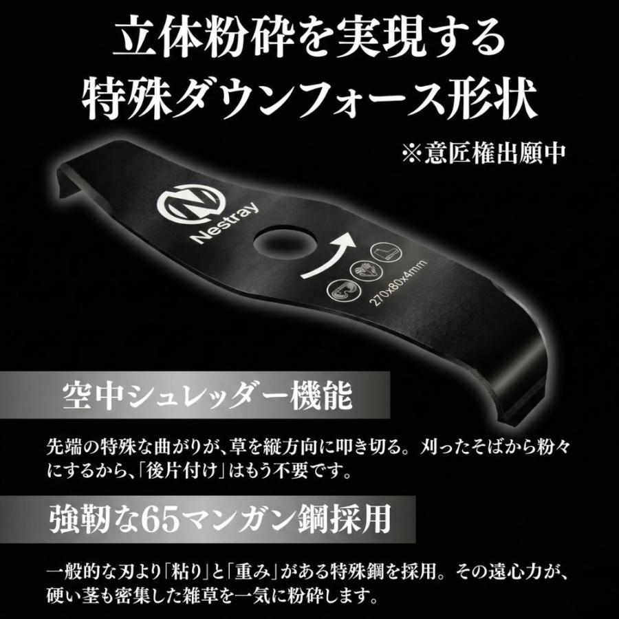 シュレッダーブレード 【異次元の粉砕力】草刈り機 替え刃 2枚刃 2枚入