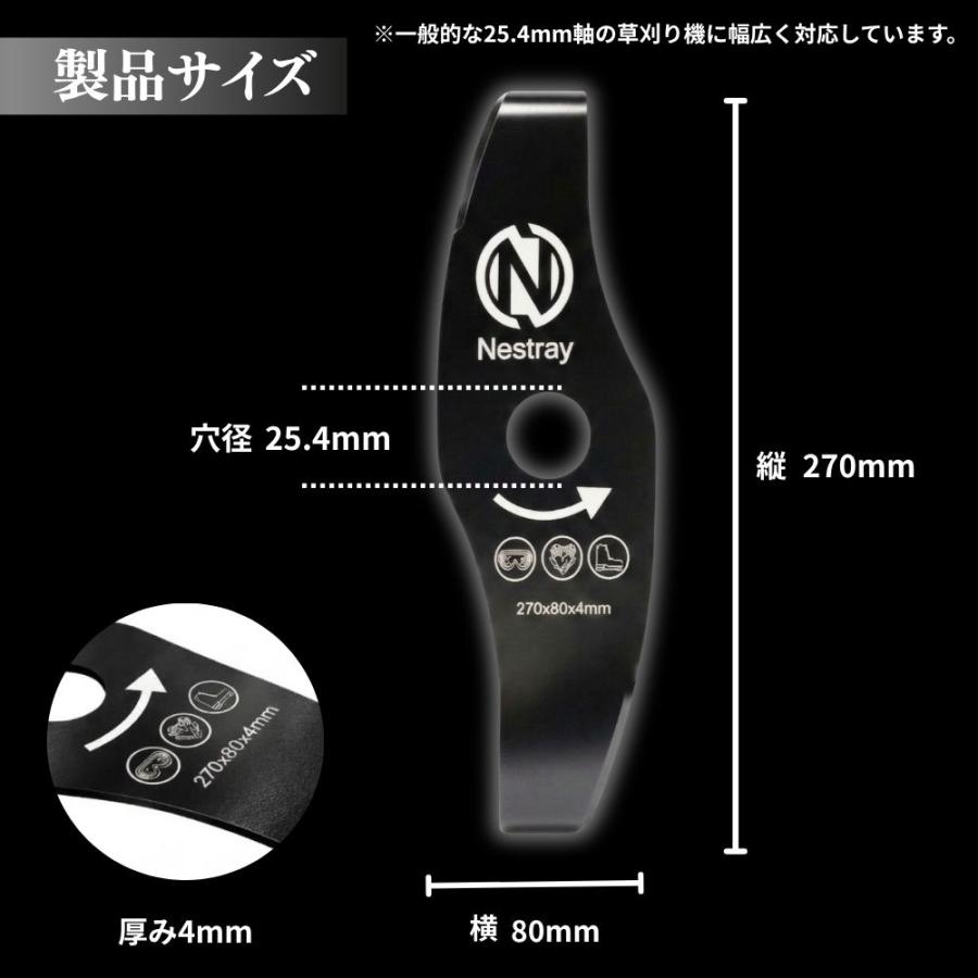シュレッダーブレード 【異次元の粉砕力】草刈り機 替え刃 2枚刃 2枚入