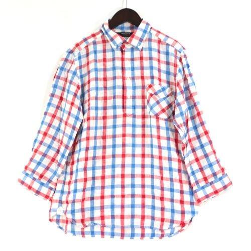 【有名人芸能人】 売れ筋新商品 NOLLEY#039;S ノーリーズ リネン チェックシャツ