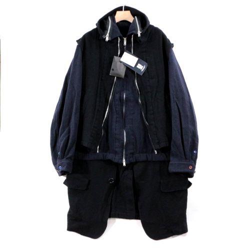 UNDERCOVER アンダーカバー 21AW 縮絨レイヤードブルゾンコート UNDERCOVER アンダーカバー 21AW 縮絨レイヤードブルゾンコート