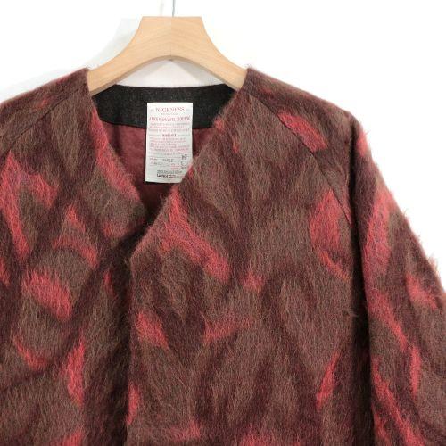 NICENESS ナイスネス 22AW WHOLE tribal graphic mohair coat コート M
