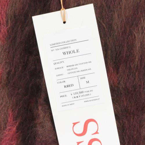 NICENESS ナイスネス 22AW WHOLE tribal graphic mohair coat コート M