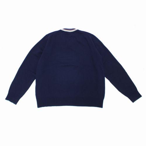 kolor/BEACON カラービーコン 22AW Vネックセーター ニット 3 ネイビー 