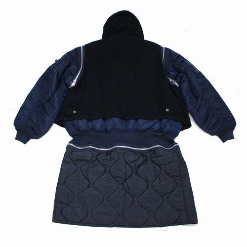 UNDERCOVER アンダーカバー 21AW 縮絨フードベストレイヤードカスタム 