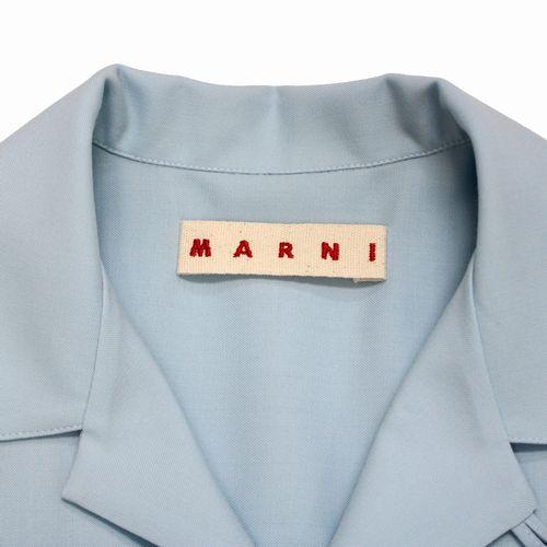 MARNI マルニ トロピカルウール ロゴ刺繍 ボーリングシャツ 44 MARNI マルニ トロピカルウール ロゴ刺繍 ボーリングシャツ 44 MARNI