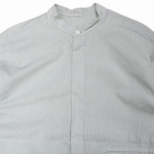 YOKE ヨーク 23SS Garment Dye Stripe Band Collar Shirt ストライプ 