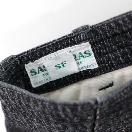 SASSAFRAS ササフラス BOTANICAL SCOUT PANTS BLACK DENIM タニカル
