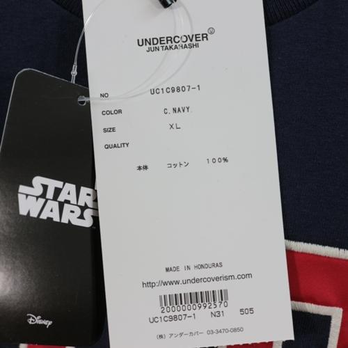 UNDERCOVER STAR WARS アンダーカバー 23SS TEE JEDI SatinPatch Tシャツ XL ネイビー｜unstitch｜04