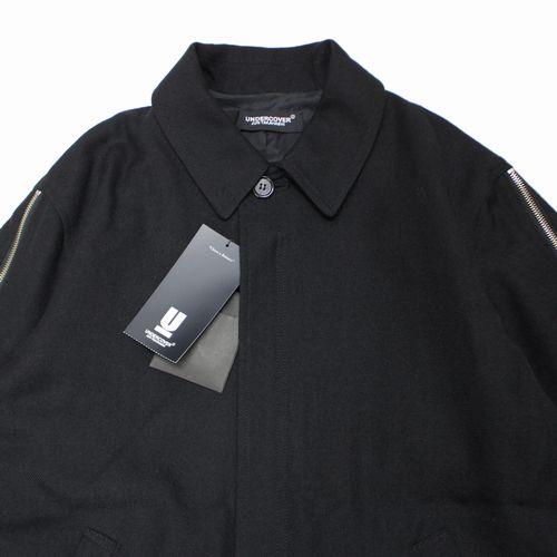 UNDERCOVER アンダーカバー 23AW 袖ZIP ステンカラーコート 4 ブラック