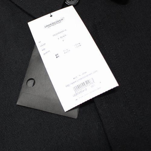 UNDERCOVER アンダーカバー 23AW 袖ZIP ステンカラーコート 4 ブラック