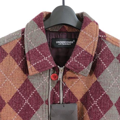 UNDERCOVER アンダーカバー 23AW アーガイルウール縮絨ダブルZIP UNDERCOVER アンダーカバー 23AW アーガイルウール縮絨ダブルZIP