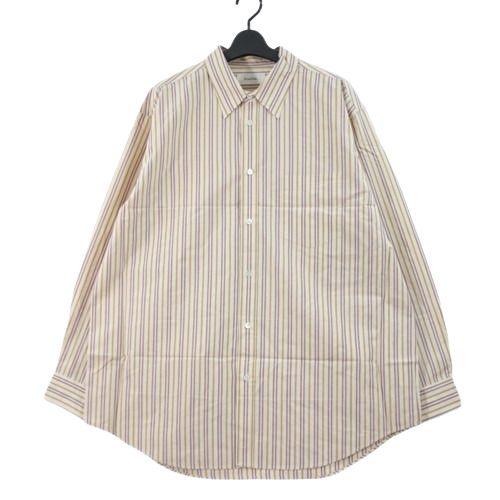 Ernie Palo アーニーパロ 23AW Silk Cotton Stripe Shirt シルク