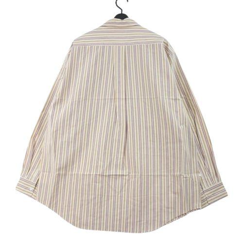 Ernie Palo アーニーパロ 23AW Silk Cotton Stripe Shirt シルク