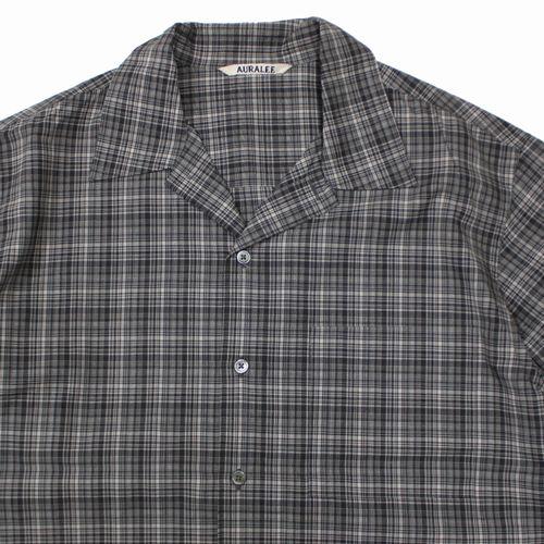 AURALEE オーラリー 21SS WASHABLE SUPER LIGHT WOOL CHECK SHIRTS