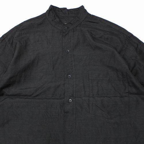 COMOLI コモリ 22SS ウールシルク プルオーバーシャツ 2 ブラック