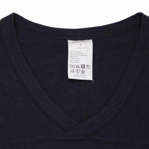 COMOLI コモリ 23SS コットンフライス ホッケーシャツ 2 パープル