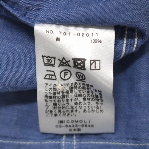 COMOLI コモリ 21SS ベタシャン CPOシャツ 2 ブルー : unstitch Yahoo