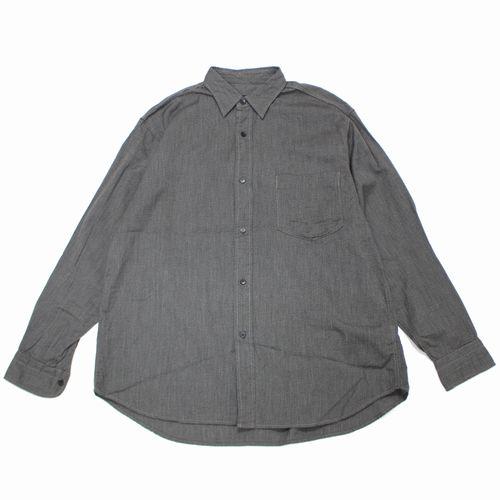 COMOLI ヨリ杢シャツ　グレー COMOLI コモリ 21SS ヨリ杢 シャツ 1 グレー : unstitch Yahoo!店