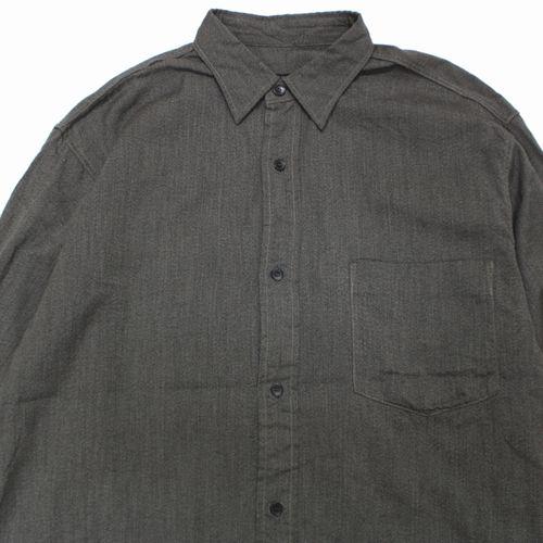 COMOLI コモリ 21SS ヨリ杢 シャツ 1 グレー : unstitch Yahoo!店