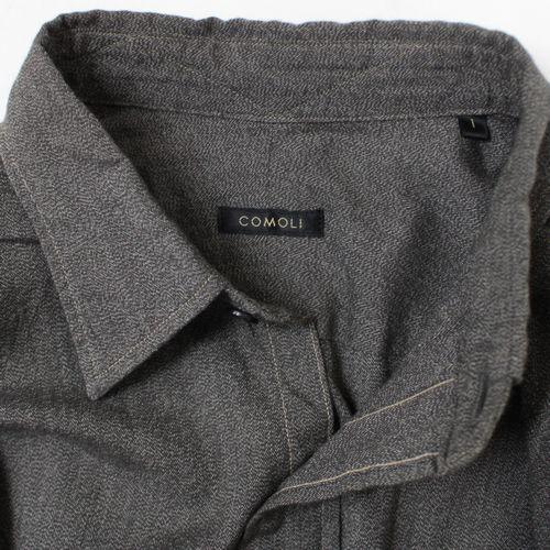 COMOLI コモリ 21SS ヨリ杢 シャツ 1 グレー : unstitch Yahoo!店