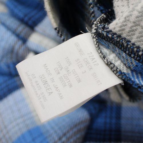 SUNSEA サンシー 22AW Grunge Check Shirt グランジチェック