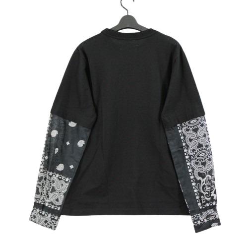 sacai サカイ 21SS Archive Print Mix Long Sleeve T-Shirt ペイズリー