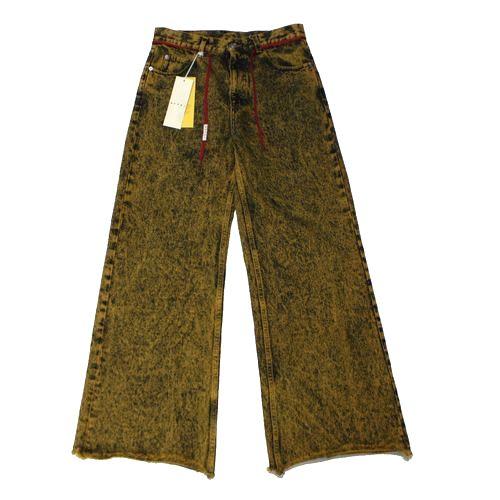 MARNI マルニ 23SS marble dyed wide leg jeans マーブルダイ加工