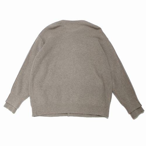 yoke 20aw carol 別注品 YOKE ヨーク 20AW Carol 別注 7G ALPCA WOOL RIB CREW NECK CARDIGAN