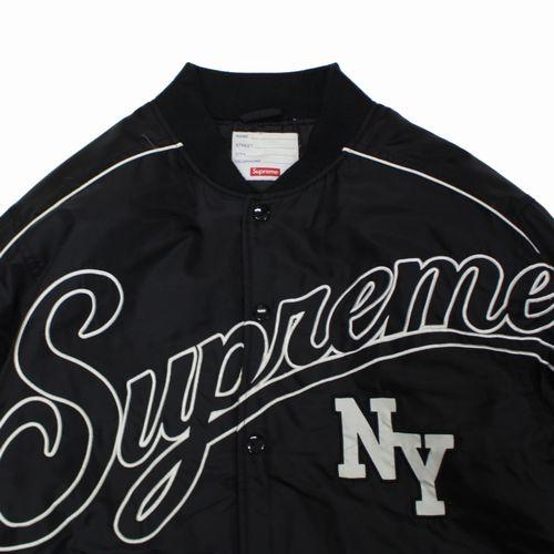 Supreme シュプリーム 20AW Contrast Script Varsity Jacket サテン