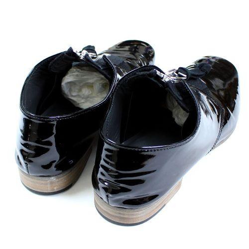 UNDERCOVER エナメルレザー センタージップシューズ UNDERCOVER アンダーカバー 25SS エナメルレザー センターZIP シューズ