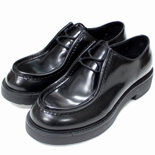 PRADA プラダ ダイアパソン オペークブラッシュドレザーシューズ ブラック PRADA プラダ ダイアパソン オペークブラッシュドレザーシューズ