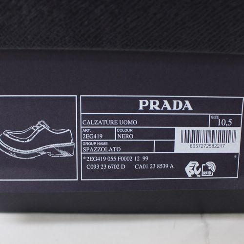 PRADA プラダ ダイアパソン オペークブラッシュドレザーシューズ 10.5