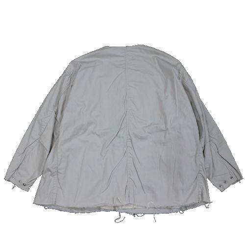 issuethings ノーカラーシャツジャケット ISSUETHINGS イシューシングス ノーカラー ジャケット ライトグレー