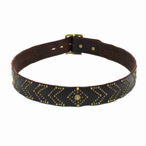 HTC エイチティーシー VINTAGE BELT スタッズベルト 34 ブラウン