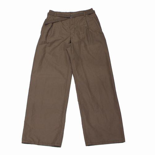 LEMAIRE ルメール　スラックス　ブラウン LEMAIRE ルメール BELTED EASY PANTS パンツ 44 ブラウン : unstitch