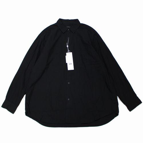 美品　24AW comoli KHADIコットンWレイヤー コモリシャツサイズ2 COMOLI コモリ 24AW KHADIコットンWレイヤー コモリシャツ 2 ブラック
