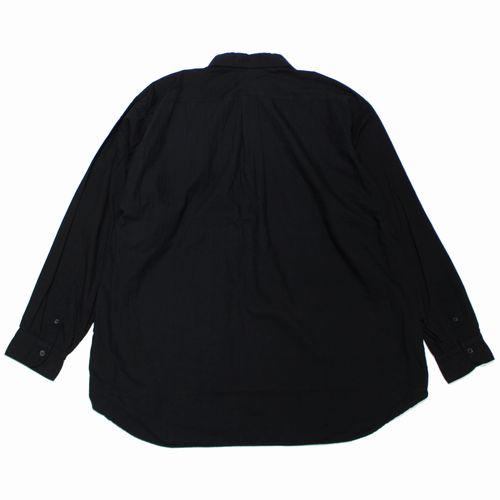 COMOLI コモリ 24AW KHADIコットンWレイヤー コモリシャツ 2 ブラック