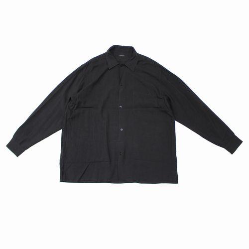 COMOLI 24SS レーヨンオープンカラーシャツ　黒　サイズ２ COMOLI コモリ 24SS レーヨン オープンカラーシャツ 2 ブラック