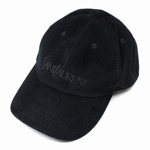 SAINT LAURENTPARIS サンローラン コーデュロイキャップ 59 ブラック
